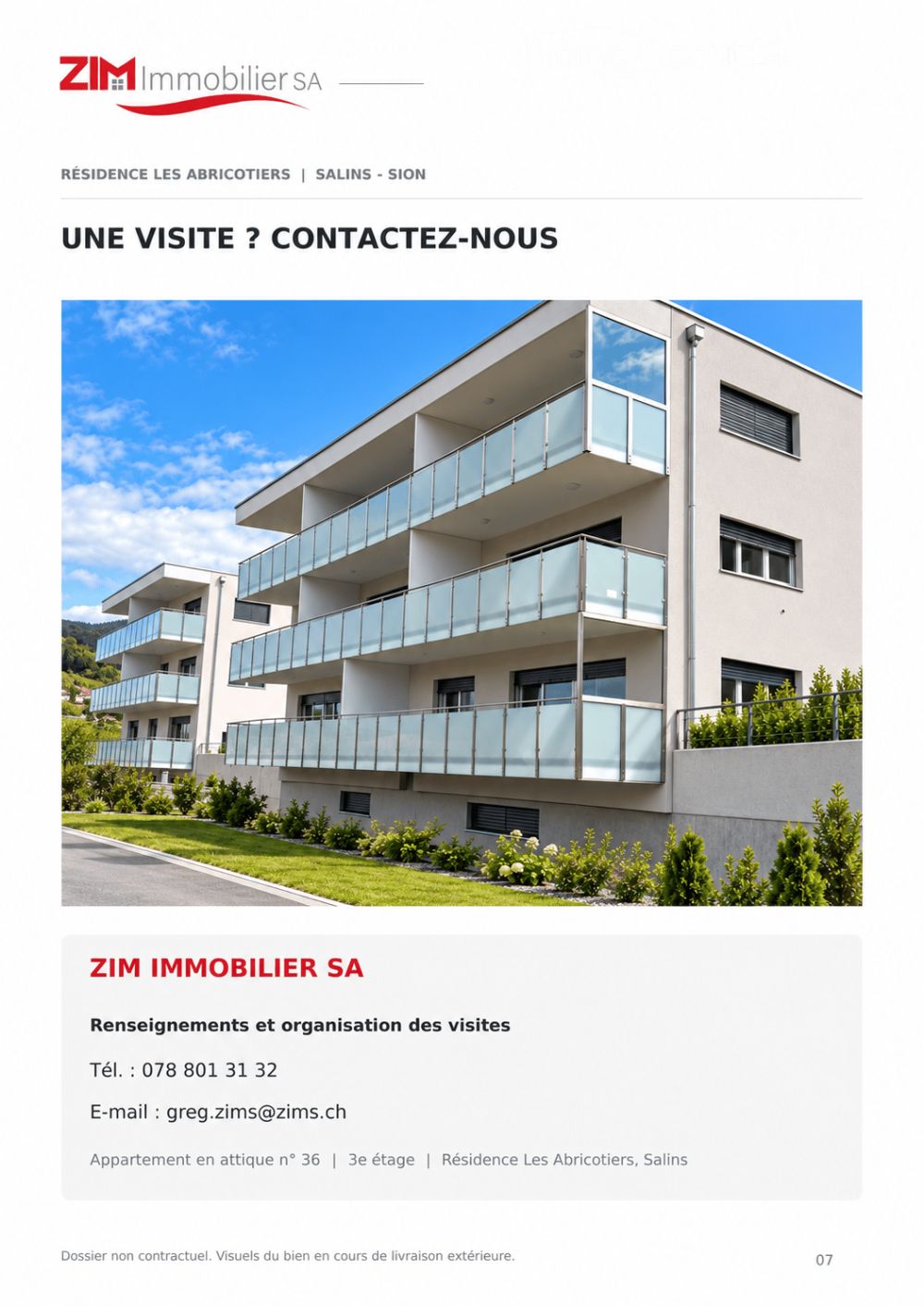 SALINS – Attique neuf de 3,5 pièces, dernier étage, vue panoramique sur Sion - Bild 9
