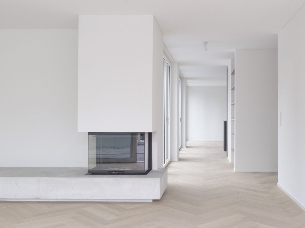 Where living dreams come true - exklusive Stadtoase mit 115 m2 Terrasse - Wohnzimmer Cheminée