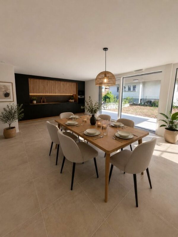 Appartement 3.5 pièces au coeur de Vouvry - Cuisine - home staging par image virtuellement générée