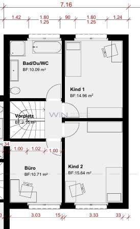 Neubau Erstbezug: Moderne Doppelhaushälfte - 1.og_