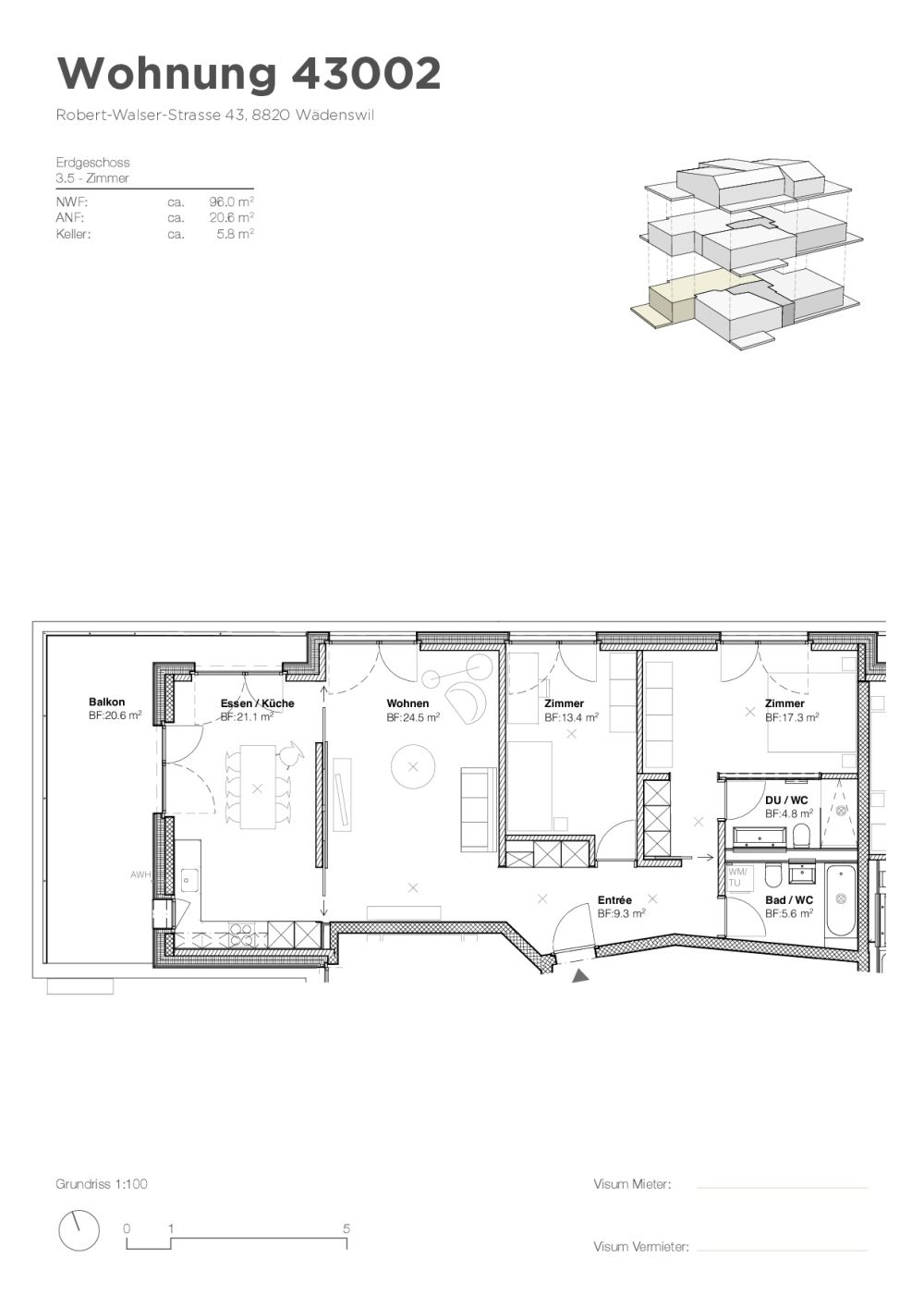 Attraktive 3.5-Zimmer-Gartenwohnung mit Sitzplatz - Bild 8