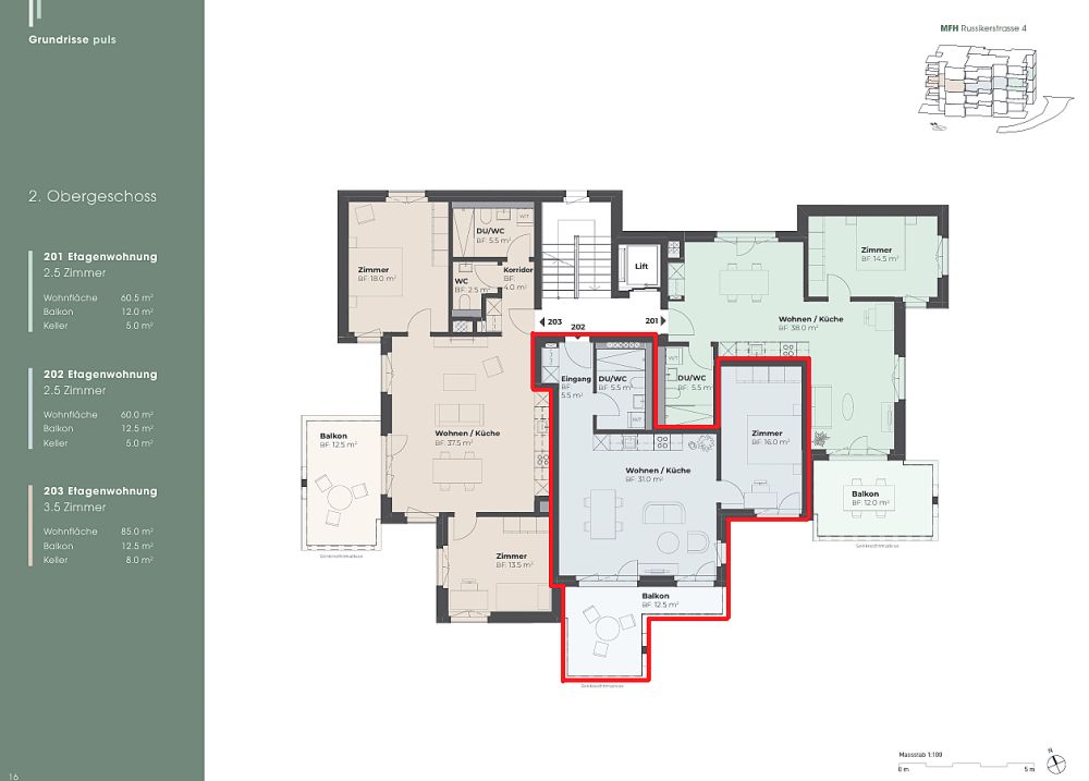 Erstvermietung - Grosszügige 2.5 Zimmer-Wohnung an bester Lage! - Bild 4