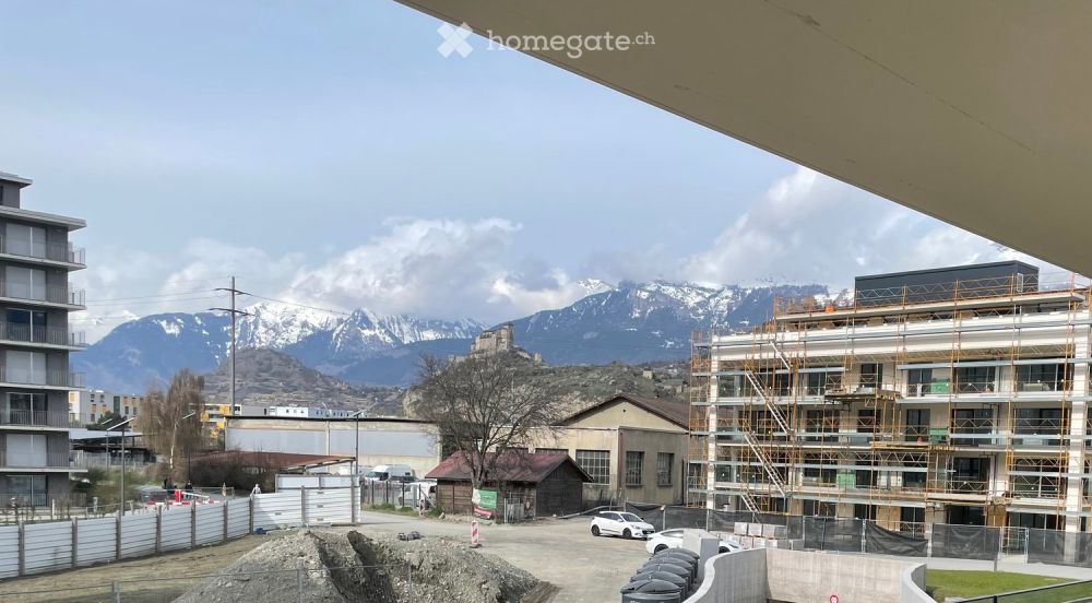 Appartement neuf 2.5 pièces – balcon sud-ouest, vue sur le château de Valère - Bild 2