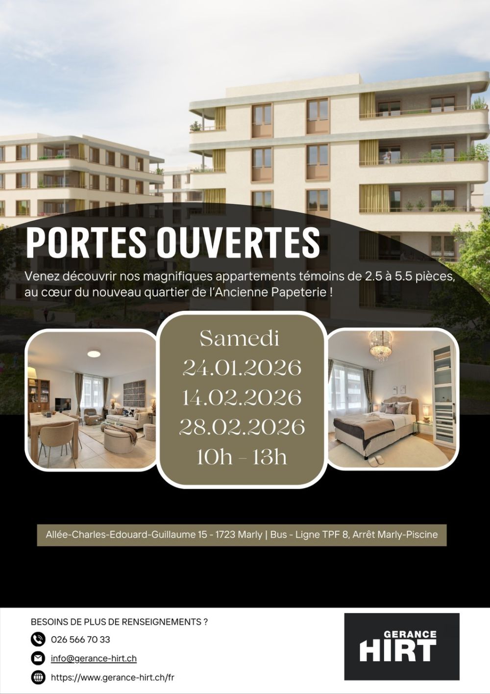 Magnifique appartement neuf de 3.5 pièces à louer à Marly - Bild 3