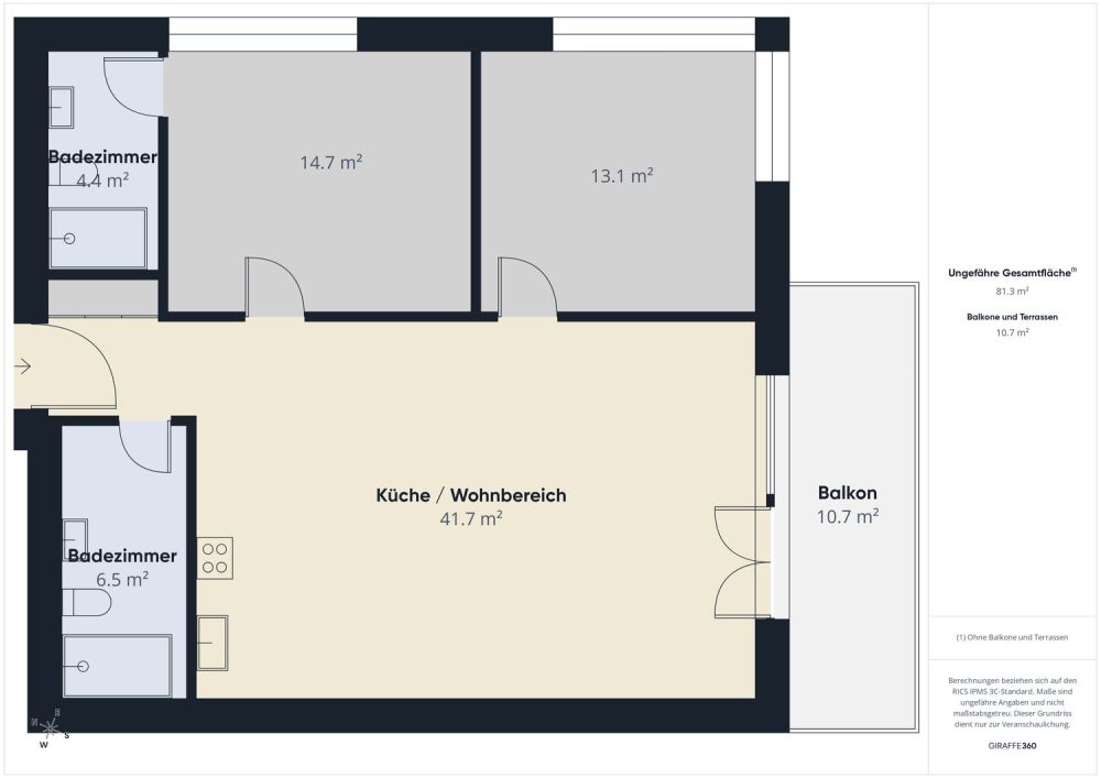 Ankommen & Wohlfühlen: 3.5-Zimmer-Neubauwohnung mit Balkon - Bild 9