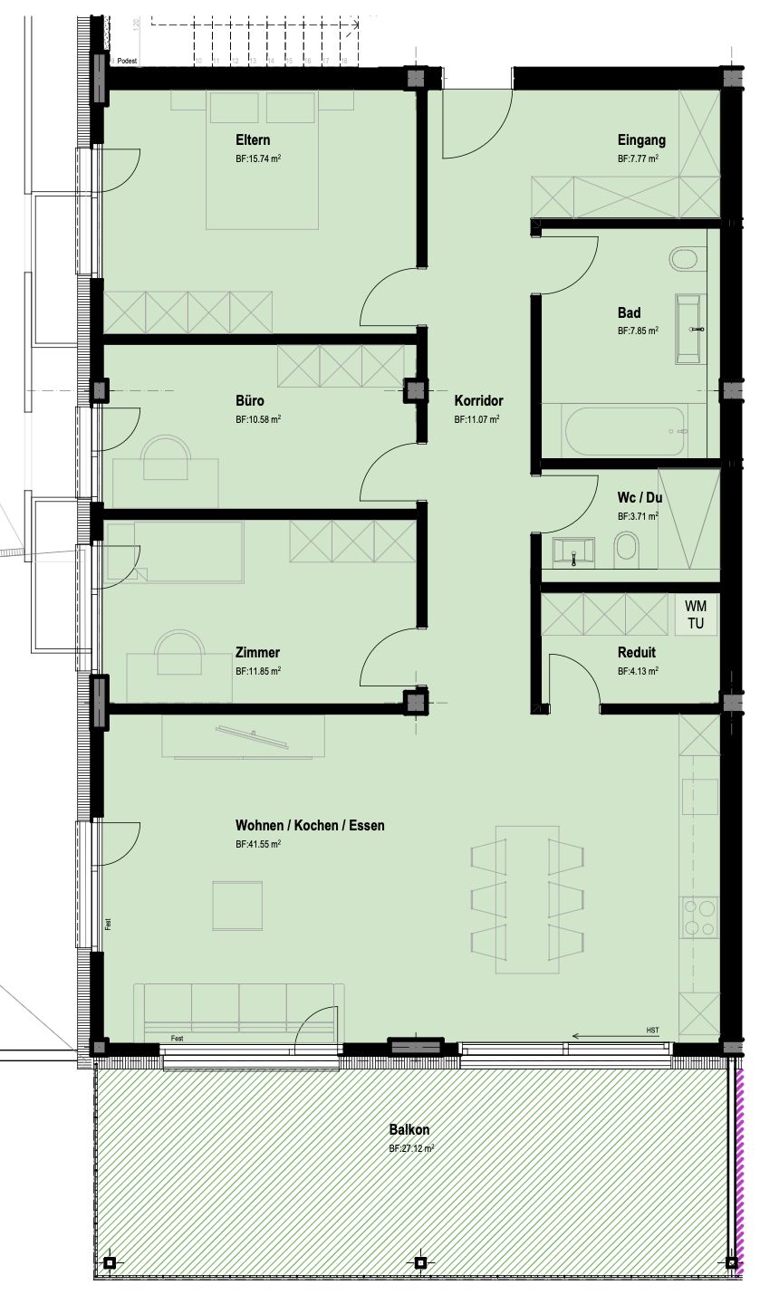 Erstvermietung: Moderne 4.5-Zimmer-Neubau-Wohnung mit Terrasse und schöner Aussicht in Trimbach - Bild 13