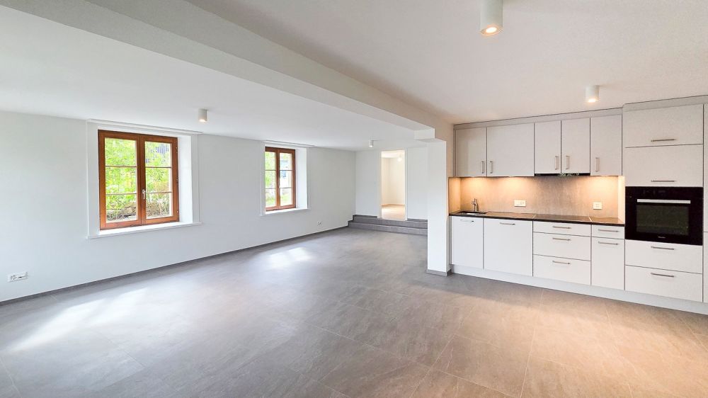 Charmante Wohnung mit Sitzplatz – Erstvermietung nach Totalsanierung - Bild 1