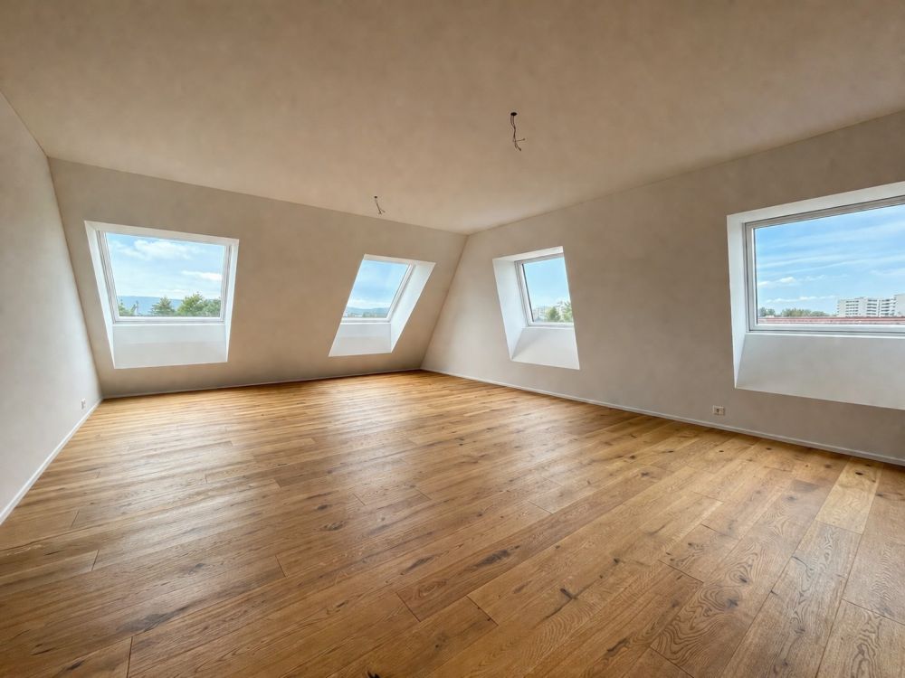 Moderner Innenausbau und grosse Dachterrasse - Wohnzimmer