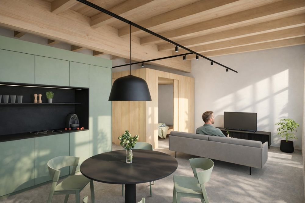 Modernes möbliertes 1-Zimmer "Serviced Apartment" mit Balkon in Visp - Bild 2