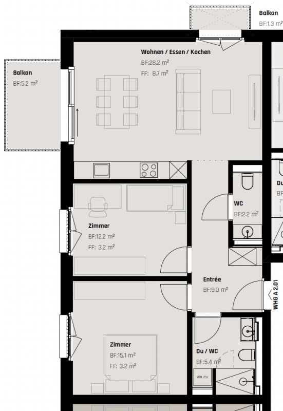 ERSTBEZUG: Luxuriöse 3.5-Zimmer Wohnung an zentraler Lage in St. Gallen - Bild 5