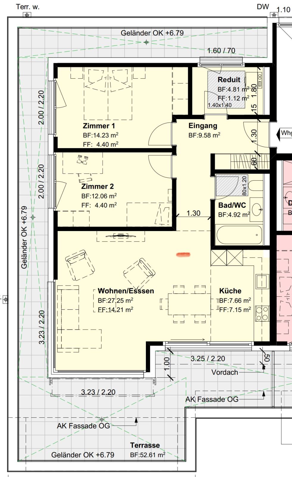 Traumhafte, moderne 3.5-Zimmer-Attikawohnung mit tollem Grundriss und Weitsicht zu vermieten. - Bild 12