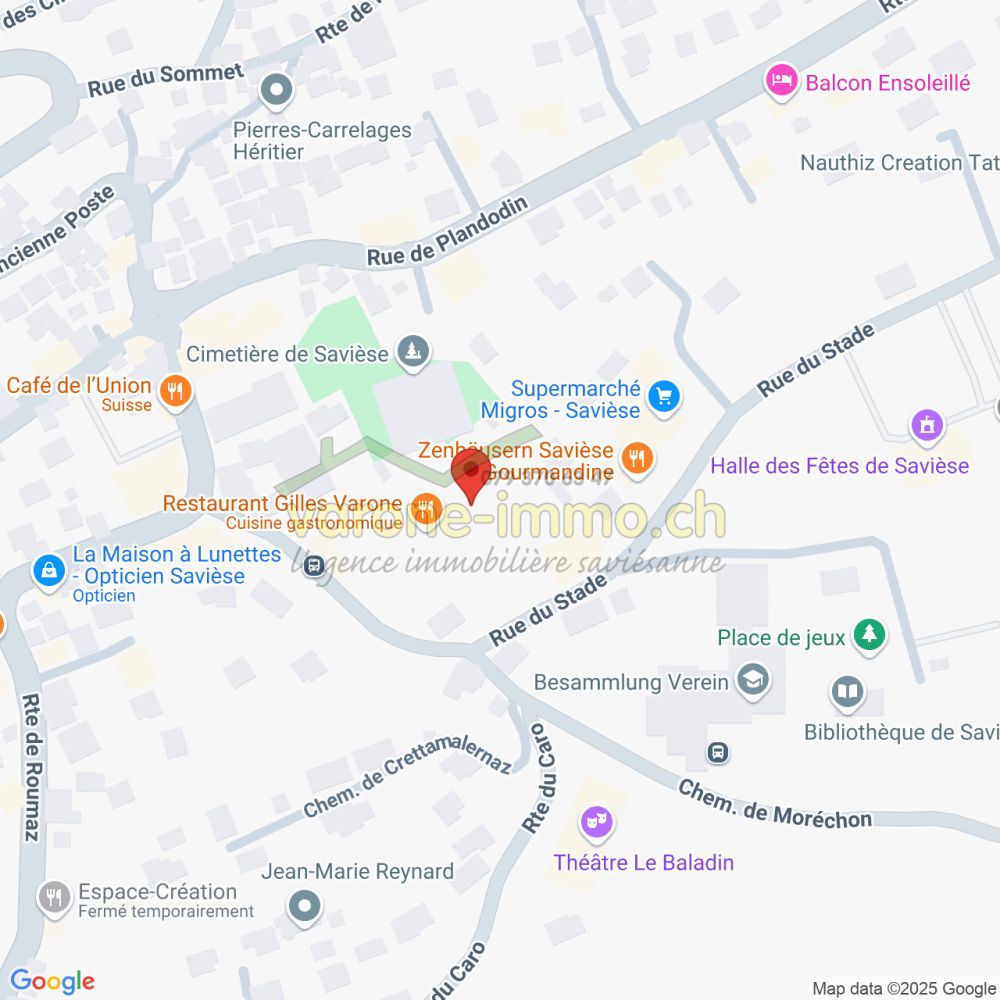 Appartement récent de 3.5 pièces en attique à Saint-Germain / Savièse - Plan de situation