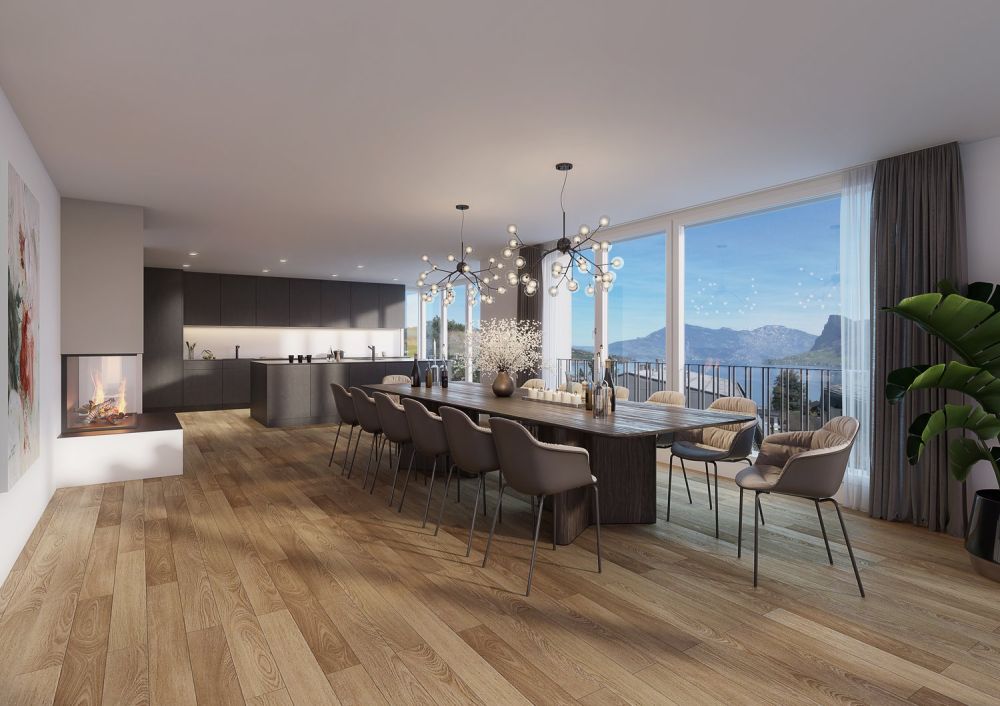 3.5-Zimmerwohnung mit Loggia und Pilatusblick – Neubauwohnung am Mozartweg in Hergiswil" - Bild 3