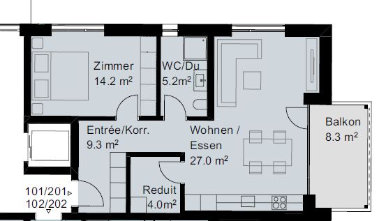 Attraktive 2½-Zimmerneubauwohnung an ruhiger Lage in Bad Zurzach - Bild 12