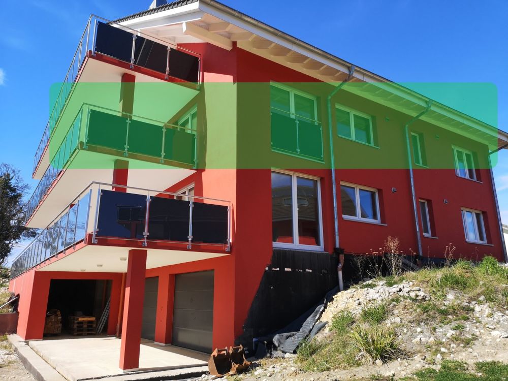 Appartement neuf au 1er étage avec terrasse couverte, avec vue. - Bild 1