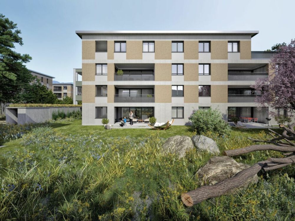 rhystäffeli - Exklusive 4.5 Zimmer-Neubauwohnung an privilegierter Lage - Ansicht Haus 6a (Visualisierung)