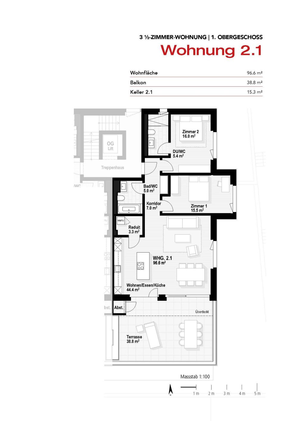 Erstvermietung: 3.5-Zimmer-Wohnung mit Panoramasicht der Extraklasse, inkl. 2x Einstellstellplätze - Bild 7