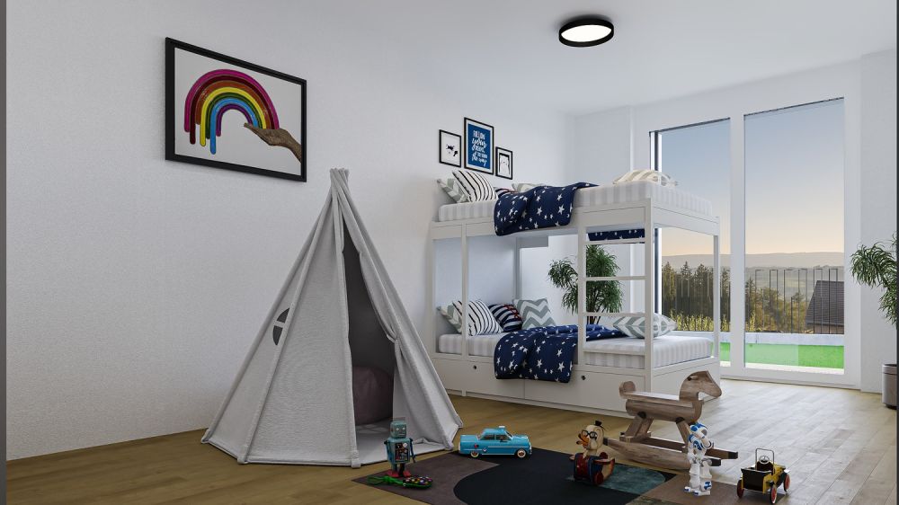 Moderne Doppelhaushälften im Erstbezug - stilvolles Wohnen in Unterlunkhofen - Kinderzimmer
