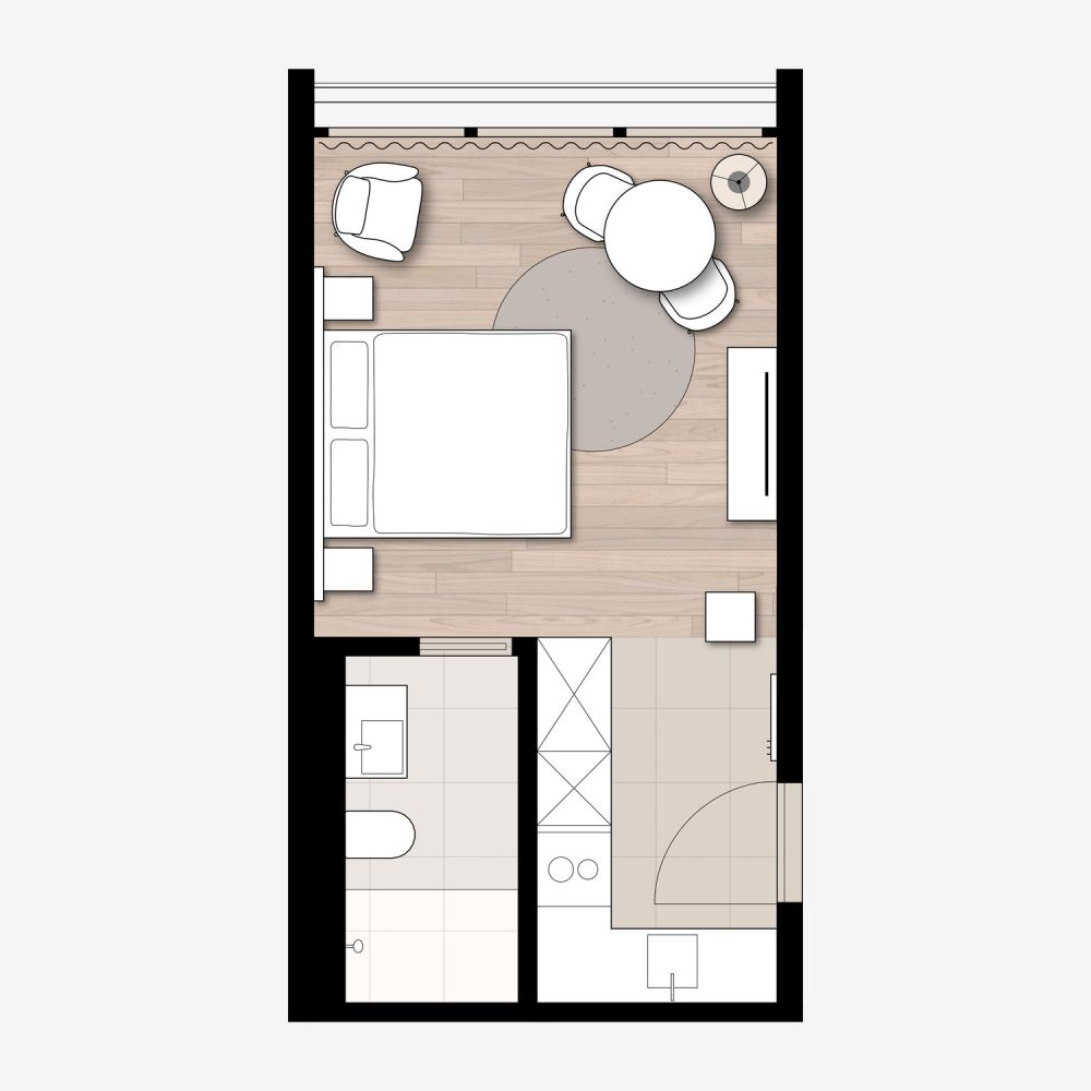 Studio Apartment möbiliert in Cham (Zug), Papieri-Areal - Bild 5