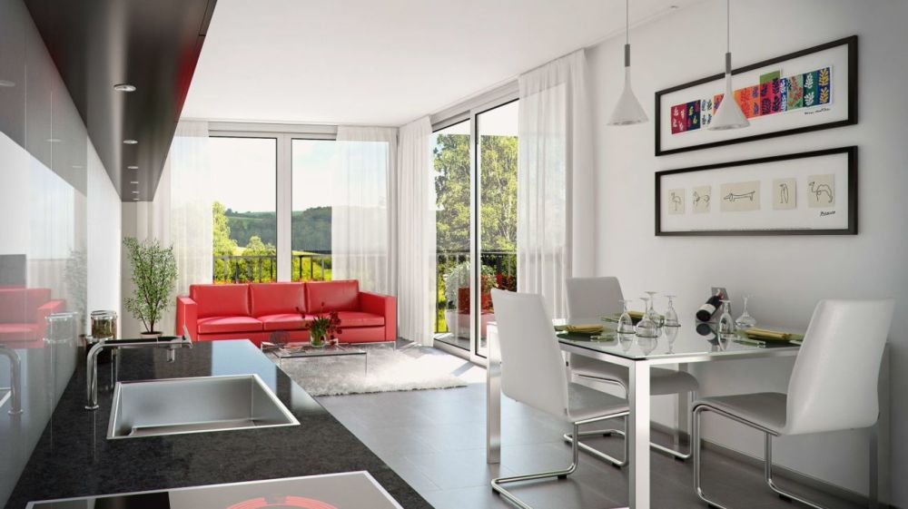 Das idyllische Zuhause für urbane und naturliebende Singles und Paare - Visualisierung Innen