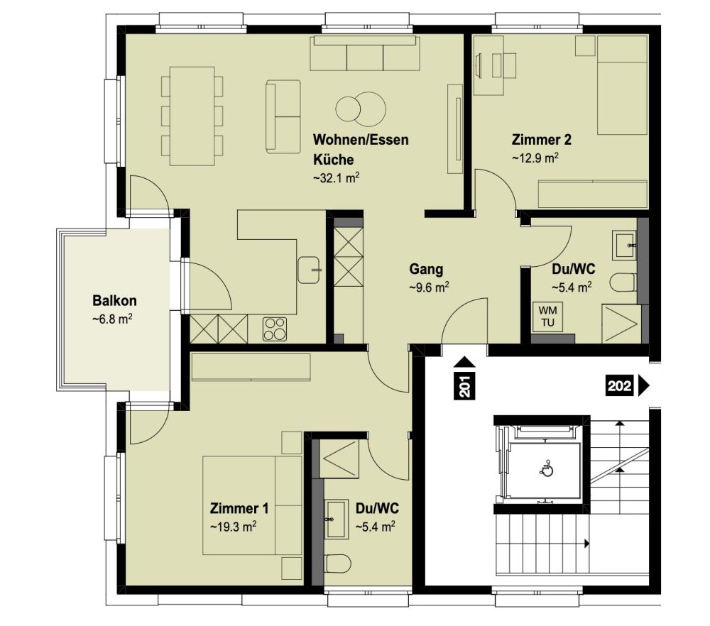 Neubauprojekt – 3.5 Zimmerwohnung zu vermieten - Bild 4