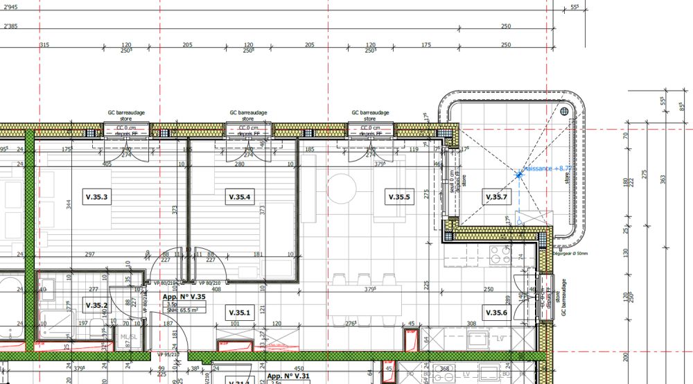 Appartement de 3.5 pièces neuf à Marly ! - Plan de l'appartement