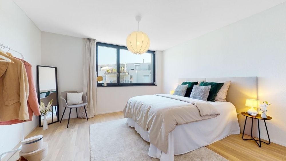 Moderne 2.5 Zimmer Wohnung in Thörishaus mieten - Thorishaus-Schlafzimmer.jpg