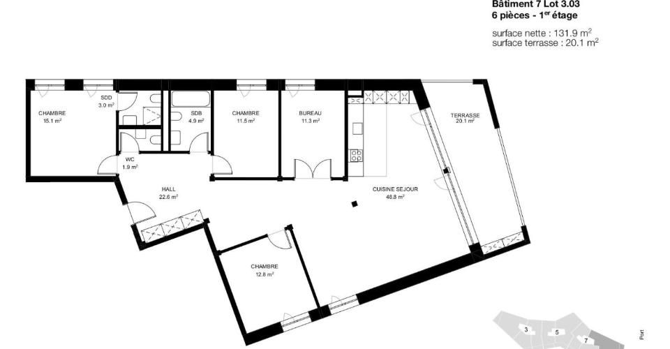 Promotion Isaac-Machard 3-5-7 - Appartement 6 pièces - image - 3