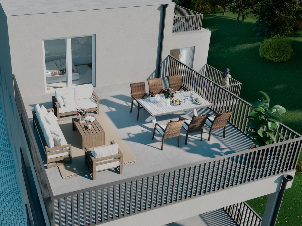 Modern 3.5-room attic apartment with 2 balconies in Attalens - Bild 1