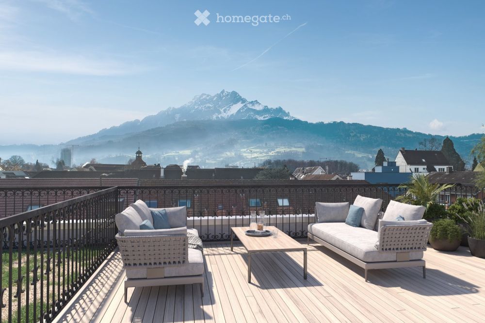 Moderne 4.5-Zimmer-Dachwohnung im Neubau (Aufstockung) an der Bireggstrasse 22, Luzern - Bild 1