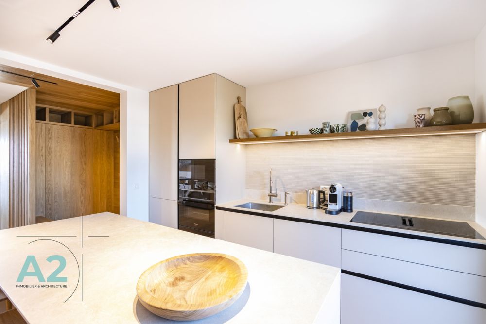 Appartement von Ausnahme im Zentrum von Crans-Montana, Panoramablick - Cuisine ouverte