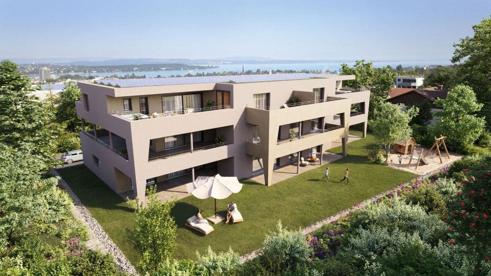 Erstvermietung neue exklusive 3.5 Zimmerwohnung mit grosszügigem Sitzplatz - Bild 1