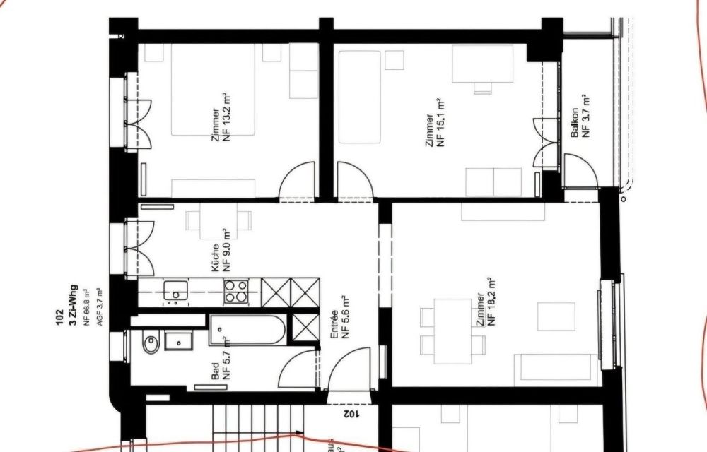 3 zimmer Wohnung - Bild 9