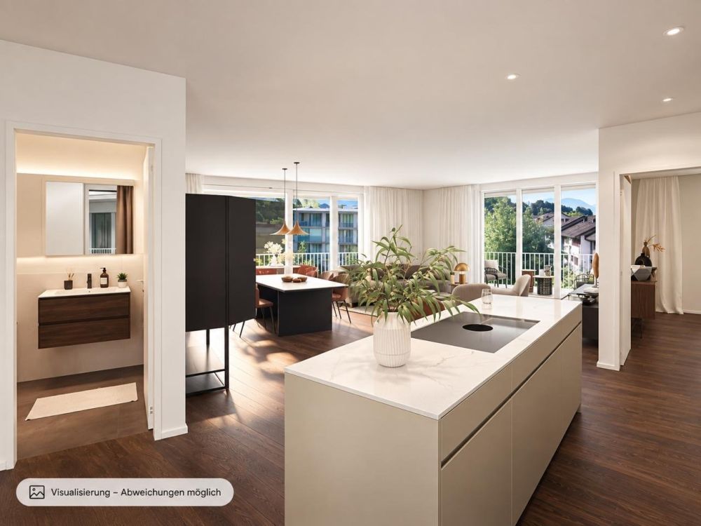 Moderne 3.5-Zimmer-Wohnung mit Bergblick und Balkon in Zug - Bild 2