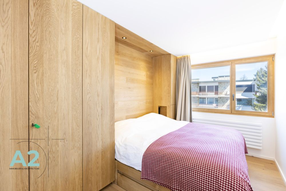 Appartement von Ausnahme im Zentrum von Crans-Montana, Panoramablick - Chambre double