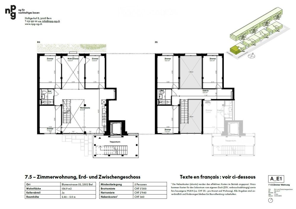 Neubau Tanzlinde: Grosswohnungen 5.5-7.5 Zimmer ab Mai 2027 - Bild 3