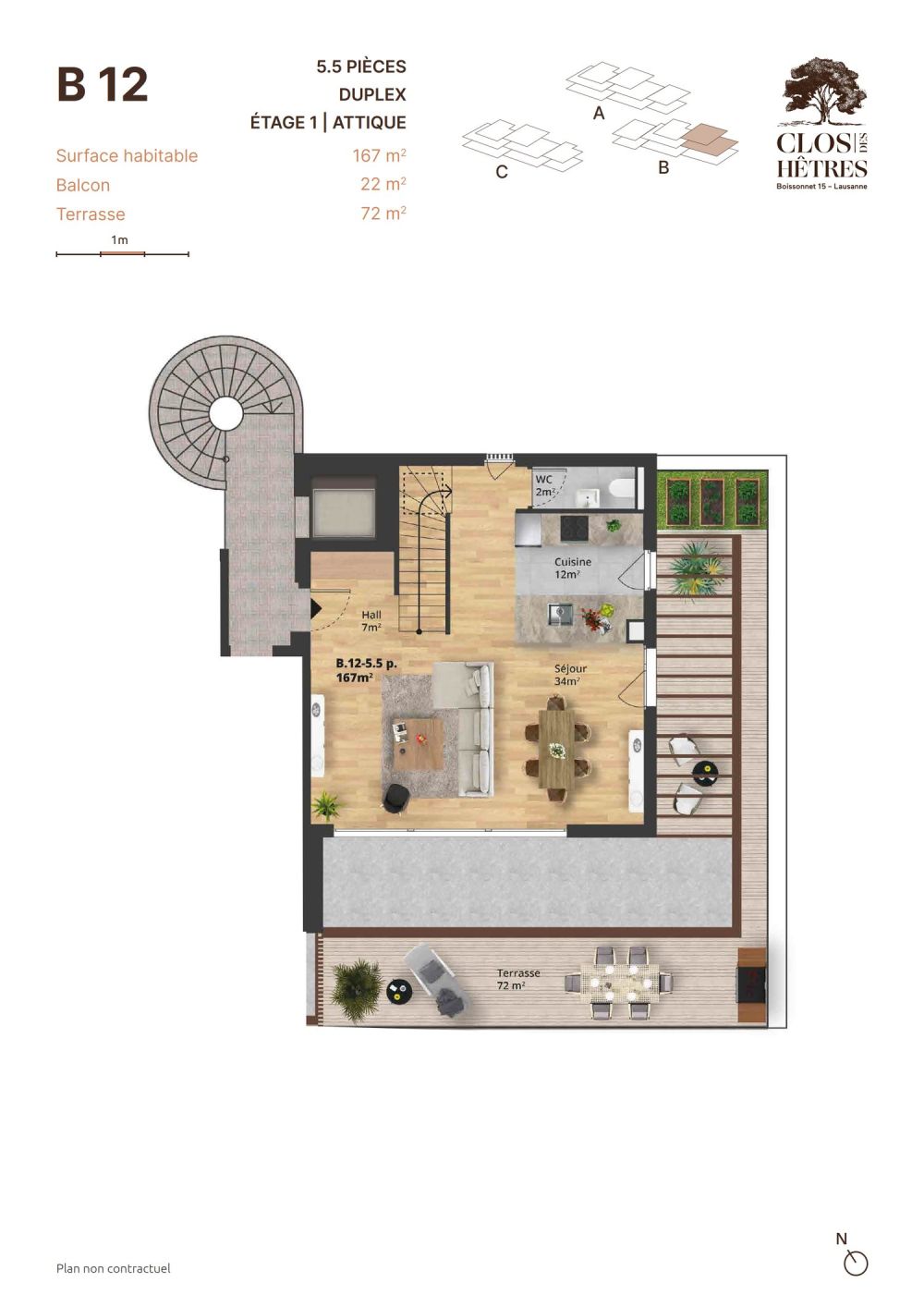 Attique 5.5 pièces - Bild 9