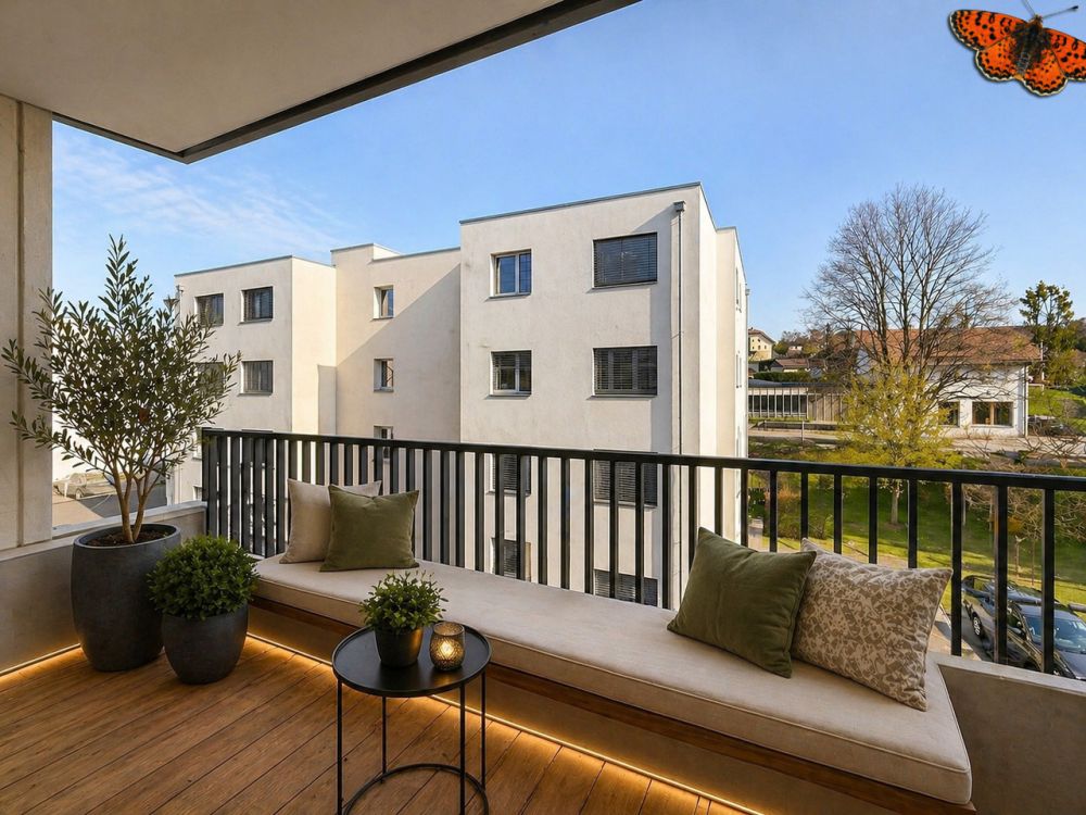 STUDIO - Neuf avec un balcon - Balcon (image de synthèse)