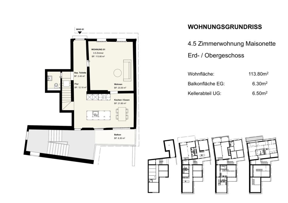 Charmante Neubau-Maisonette mit Balkon - Bild 2