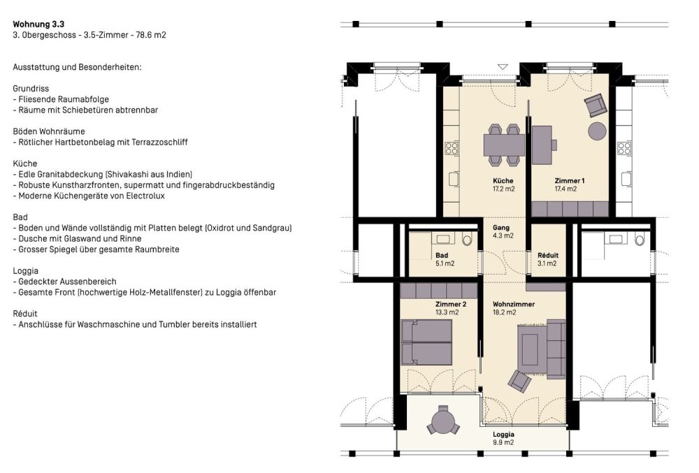 Moderne 3.5-Zimmer-Neubauwohnung - Bild 7