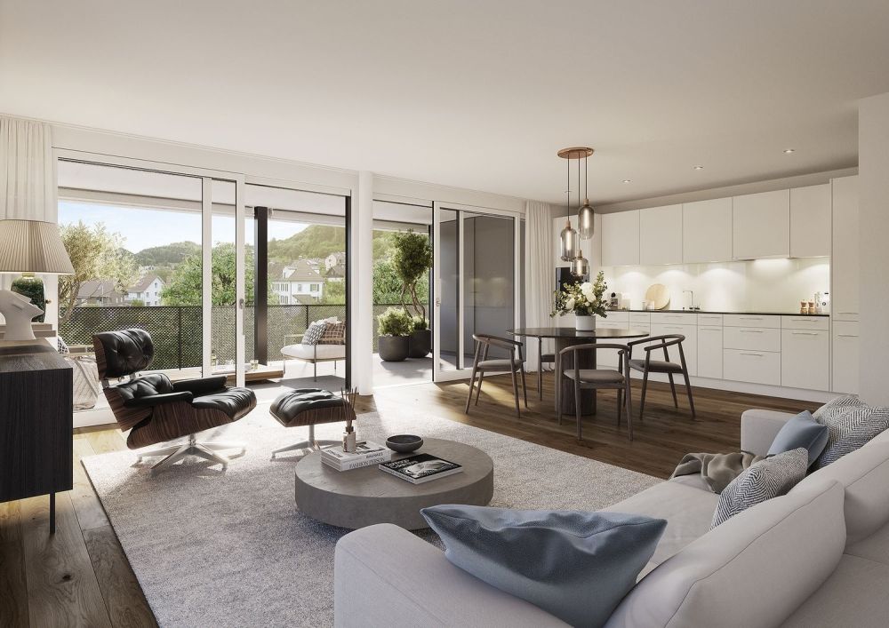 Hochmoderne 2.5-Zimmerwohnung in Zofingen - Wohn-/Essbereich