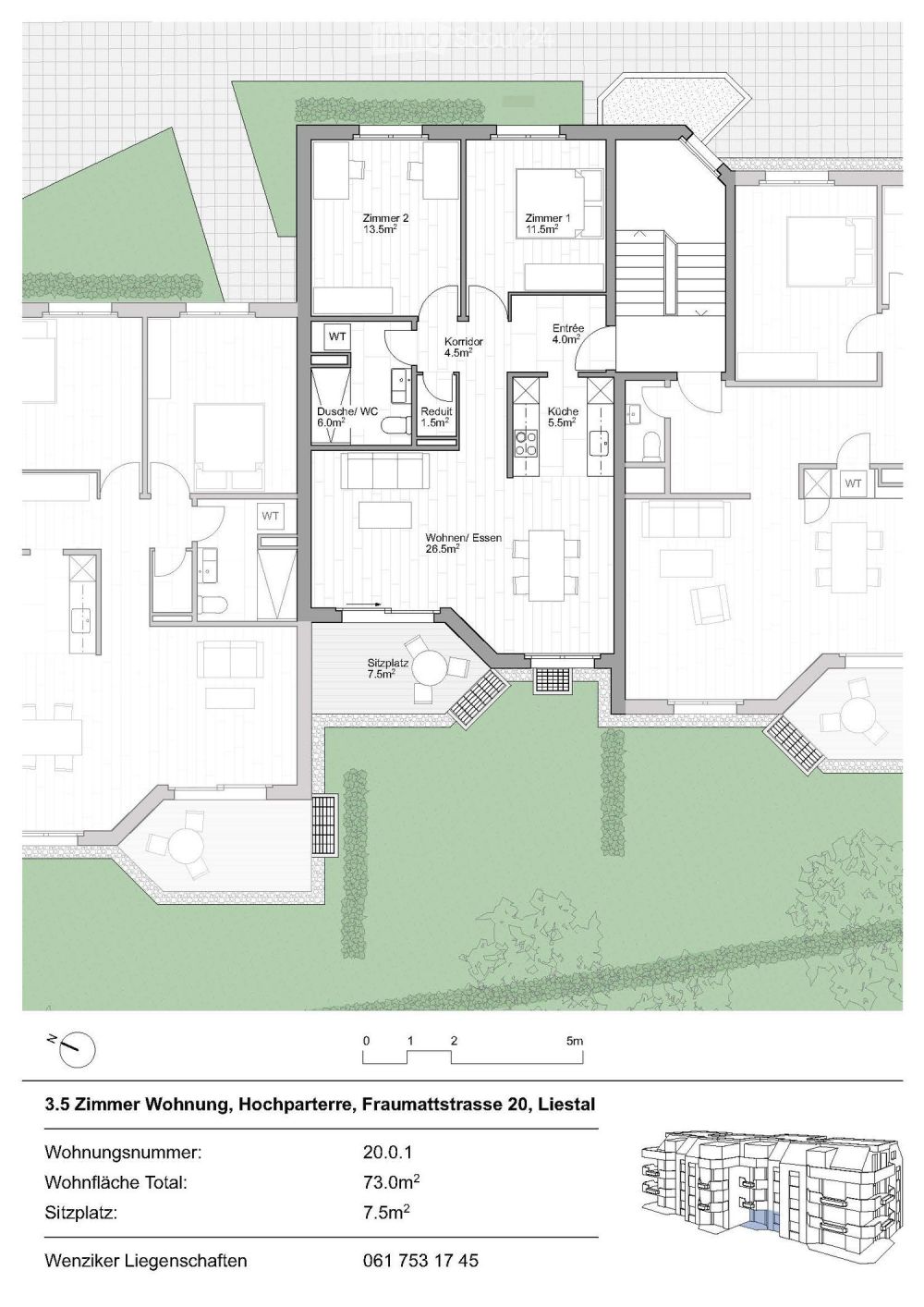 Erstvermietung nach Totalsanierung – moderne 3.5-Zimmerwohnung mit Sitzplatz - Bild 1