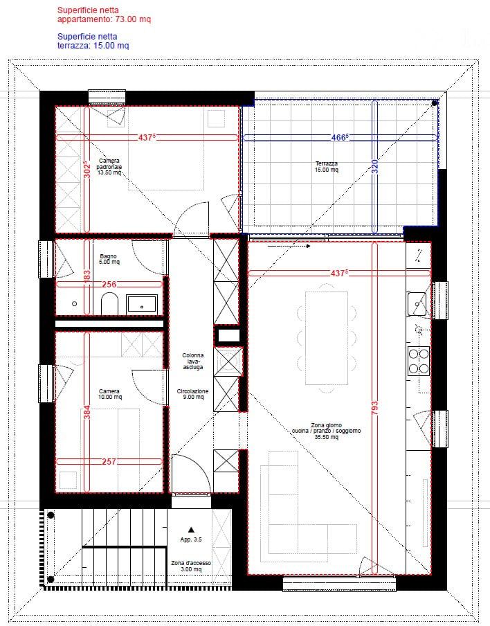 Nuovo attico mansardato moderno con terrazza  Giubiasco - Bild 1