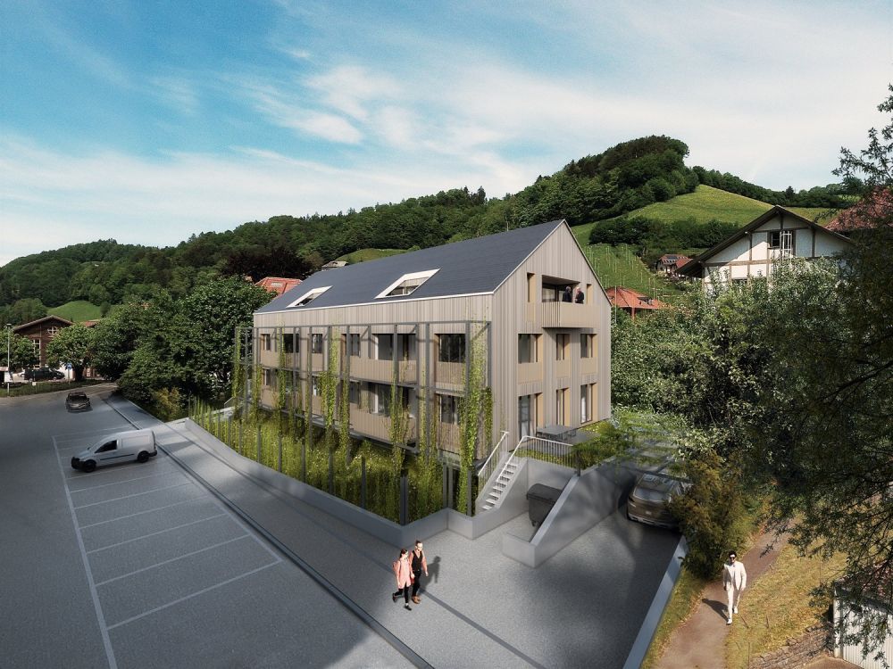 neue und moderne 3.5-Zimmer-Dachgeschosswohnung mit Aussicht ins Grüne - Bild 2