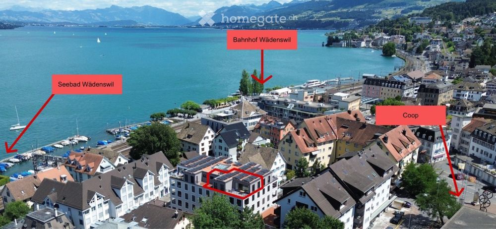 Neubau/Erstvermietung, Traumhafte Attikawohnung mit Seepanorama am Zürichsee - Bild 12