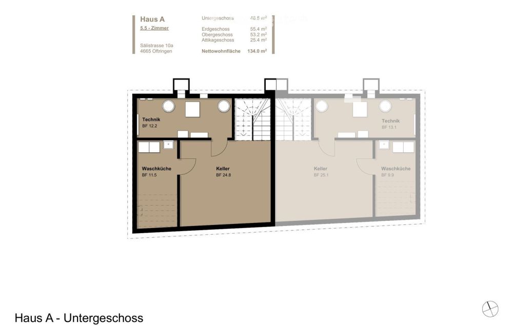 Modernes 5.5-Zimmer-Doppelhaus mit Attika-Terrasse und Garten – Neubau in Oftringen - Bild 10