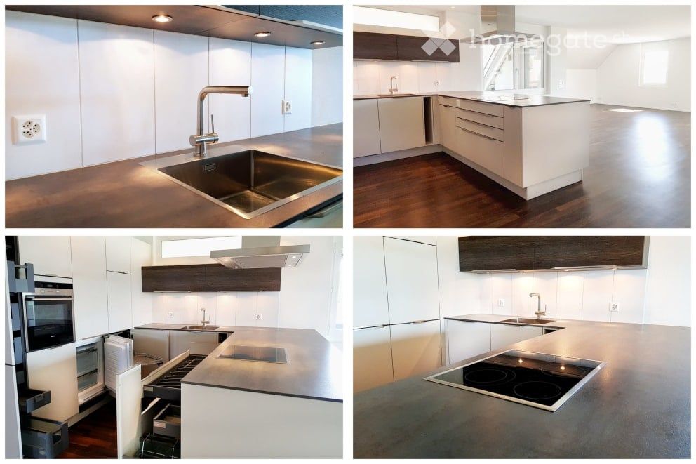 Sehr grosse, exklusive Wohnung mit modernem Einfamilienhaus-Charakter - Sehr geräumige, qualitativ hochwertige Küche