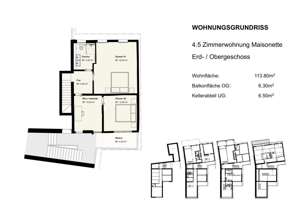 Charmante Neubau-Maisonette mit Balkon - Bild 3