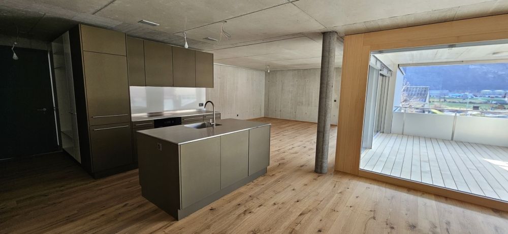 top moderne Wohnungen - Erstbezug Neubau in Steg / VS - Wohnbereich