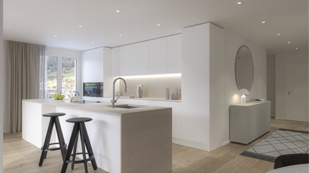 Helle, neue luxuriöse 3½ Zimmer Wohnung (E7) im DG mit grossem Balkon - Bild 12